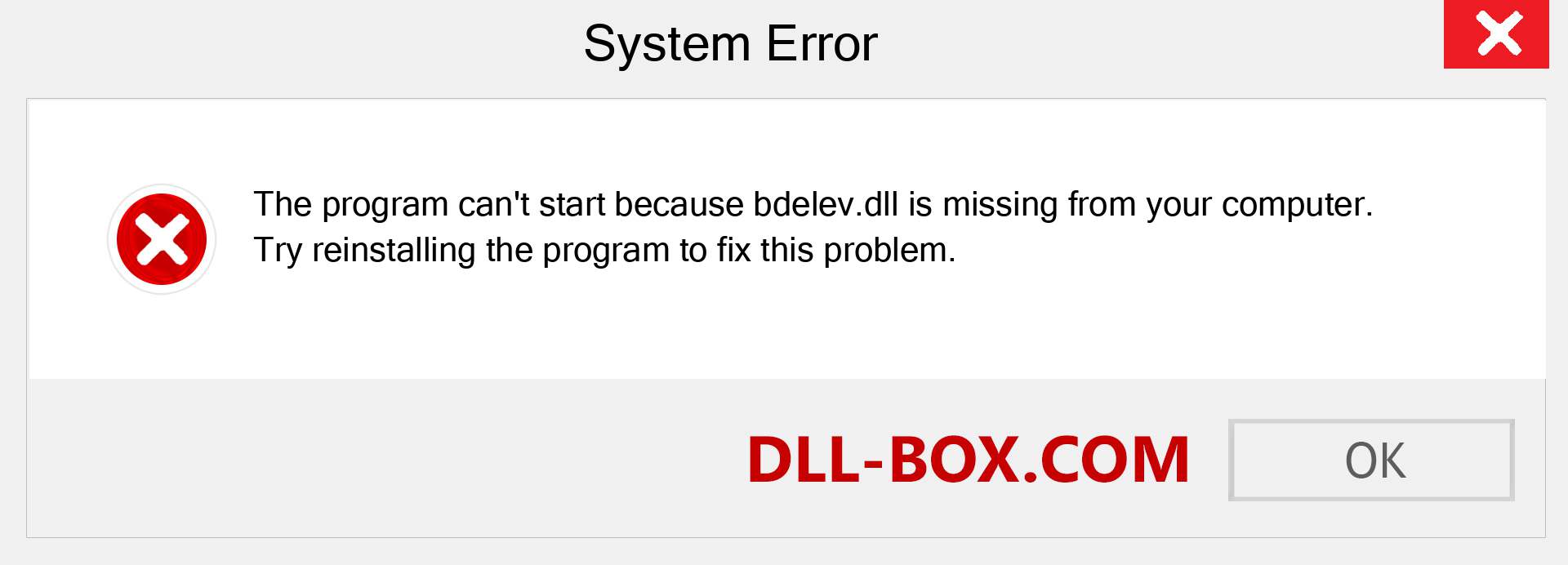  bdelev.dll file is missing?. Download for Windows 7, 8, 10 - Fix  bdelev dll Missing Error on Windows, photos, images